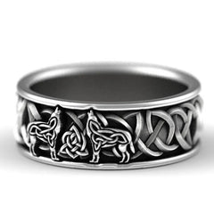 Huitan Viking Wolf Ring
