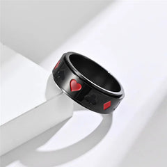 Gold Silver Color Stainless Steel Rotatable Ring for Men