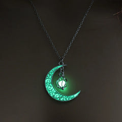 Customizable Luminous Moon Necklace for Women and Teen Girls